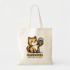 Bolso De Tela Gatos y cerveza 2