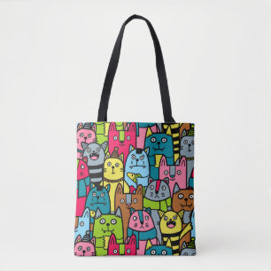 Bolso De Tela Gatos y gatos