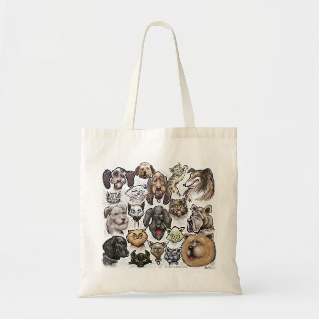 Bolso De Tela Gatos y perros (Frente)