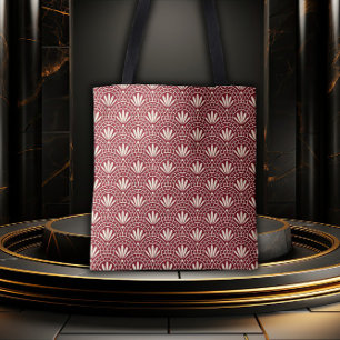 Bolso De Tela Gatsby Glamour Rojo y Crema