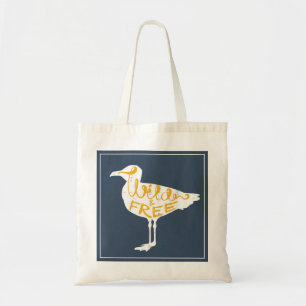 Bolso De Tela Gaviota el   salvaje y libre