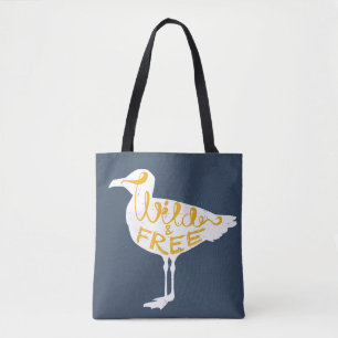 Bolso De Tela Gaviota el salvaje y libre