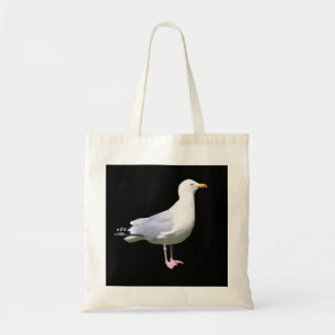 Bolso De Tela Gaviota Elegante de Pie con Gracia Arte de Vida Si