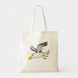 Bolso De Tela Gaviota Personalizado volando sobre la cabeza