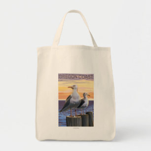 Bolso De Tela Gaviotas de la costa de Oregon
