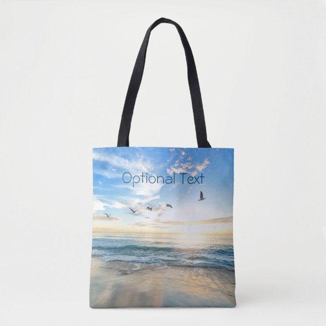 Bolso De Tela Gaviotas de playa matutinas (Anverso)