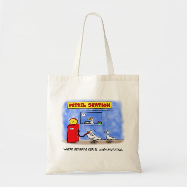 Bolso De Tela Gaviotas marinas divertidas petrel humor personali (Frente)
