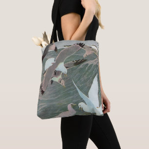 Bolso De Tela Gaviotas sobre olas del océano por Louis Agassiz F