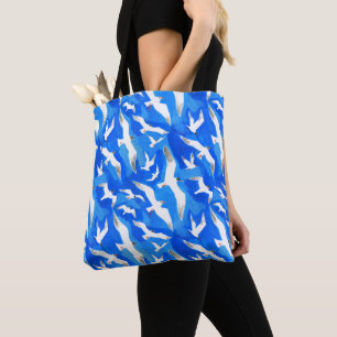 Bolso De Tela Gaviotas voladoras sobre el azul del cielo
