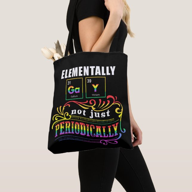 Bolso De Tela Gay Elemental No Sólo Periódicamente (Detalle)