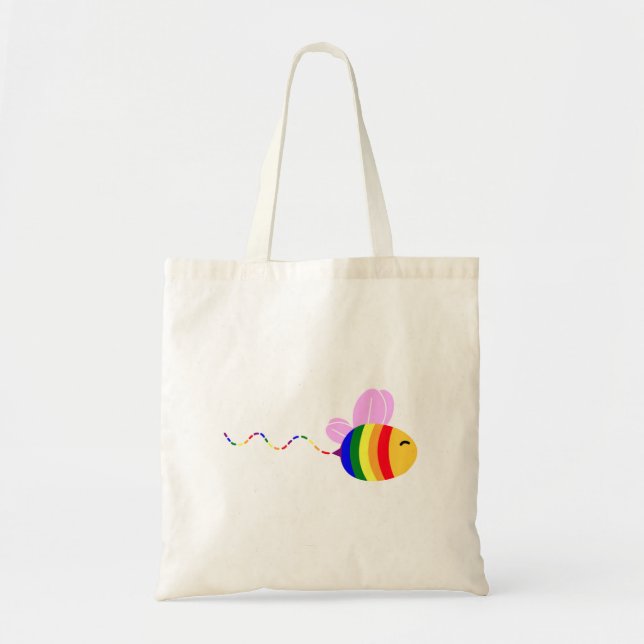 Bolso De Tela Gay Pride Bee (Frente)