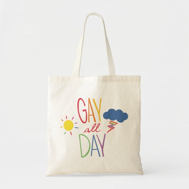 Bolso De Tela Gay todo el día (Frente)
