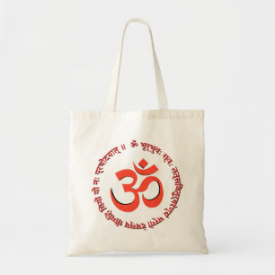 Bolso De Tela Gayatri Mantra "Om Bhur Bhuva Swah"