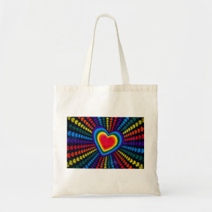 Bolso De Tela Gays Colores Patrón Arcoiris Corazón Diferente LGB
