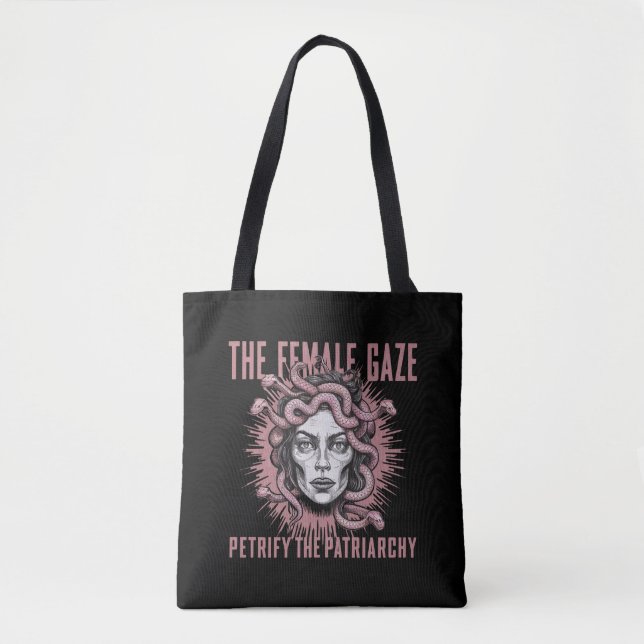 Bolso De Tela Gaze Petrify El Patriarcado Medusa (Anverso)
