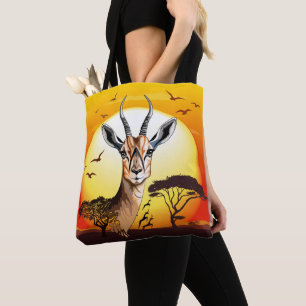 Bolso De Tela Gazelle Animal salvaje Antelope africano