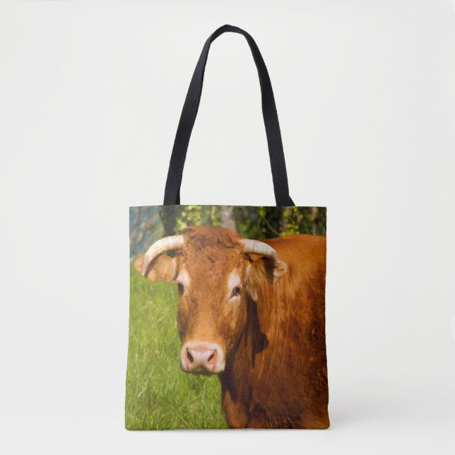 Bolso De Tela Gazing Cow (Anverso)