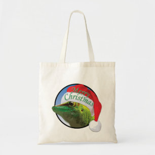 Bolso De Tela Gecko del navidad - tote del presupuesto