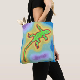 Bolso De Tela Gecko verde limón