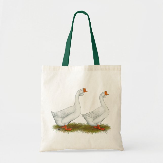 Bolso De Tela Geese africano blanco (Frente)