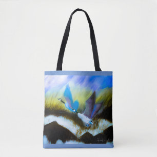 Bolso De Tela Geese azul