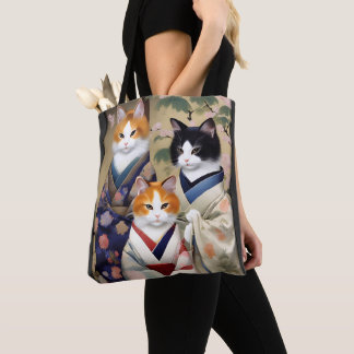 Bolso De Tela Geisha Cats