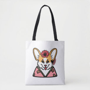 Bolso De Tela Geisha Corgi Dog Lover Welsh