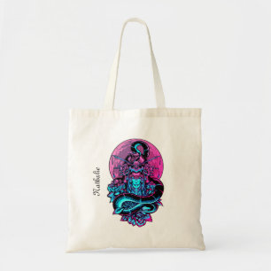 Bolso De Tela Geisha Tattoo Floral rosa
