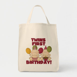 Bolso De Tela Gemelos 1er cumpleaños - Camisetas y regalos para