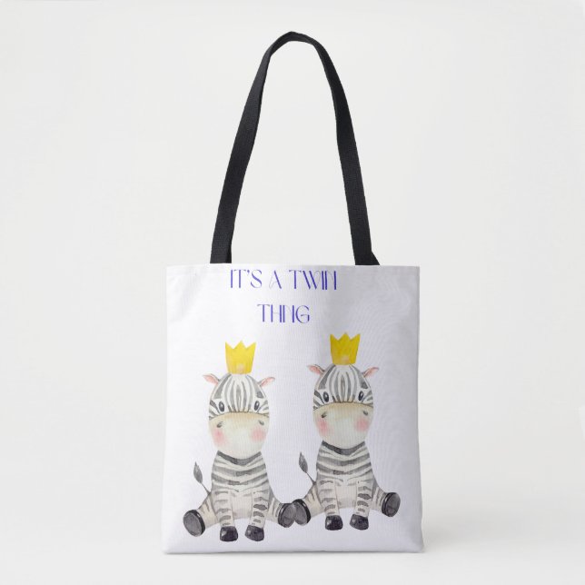 Bolso De Tela Gemelos de cebra (Anverso)