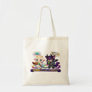 Bolso De Tela Gemelos divertidos del zodiaco Géminis - Oveja Áng