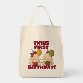 Bolso De Tela Gemelos, primera camiseta de cumpleaños y regalos