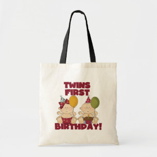 Bolso De Tela Gemelos, primera camiseta de cumpleaños y regalos 