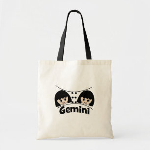 Bolso De Tela Gemini Rótulo Zodiac Gemini Gemelos Chicas Niños