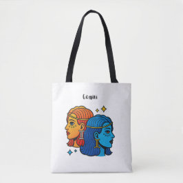 Bolso De Tela Gemini Signo Zodiacal Pop Art - Gemelos Celestiale