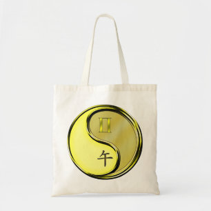 Bolso De Tela Gemini y caballo Metalizado