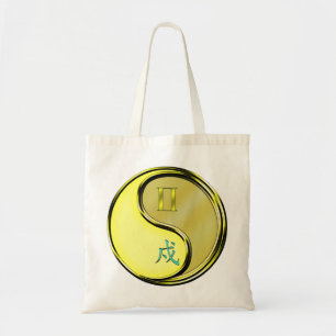 Bolso De Tela Gemini y perro Metalizado