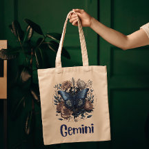 Gemini Zodiac Vintage Art Con Texto Azul Oscuro