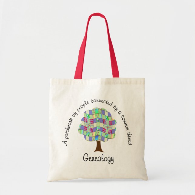 Bolso De Tela Genealogía de la trama del árbol de familia (Frente)