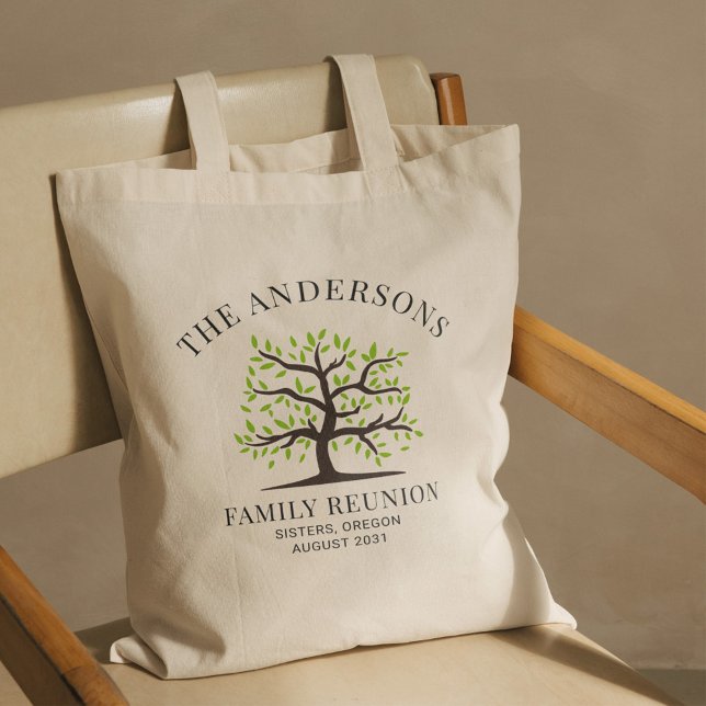 Bolso De Tela Genealogía de la unión familiar personalizado (Genealogy Tree Family Reunion Tote Bag)