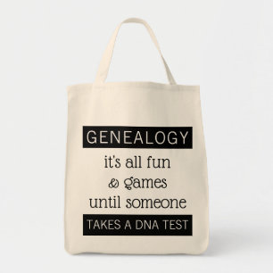 Bolso De Tela Genealogía Divertida Prueba de ADN Historia Famili