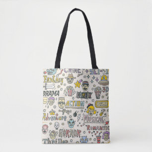 Bolso De Tela Géneros de películas: TV muestra conjunto de doodl