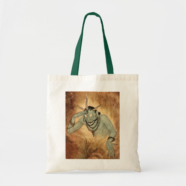 Bolso De Tela Genie de las noches árabes por Edmund Dulac (Frente)