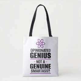 Bolso De Tela "Genio opinado... No un Smartass genuino"