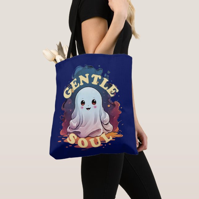 Bolso De Tela Gentle Soul Kawaii Ghost (Detalle)