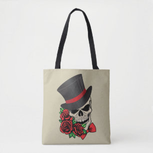 Bolso De Tela Gentleman Skull