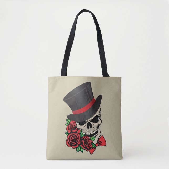Bolso De Tela Gentleman Skull (Anverso)