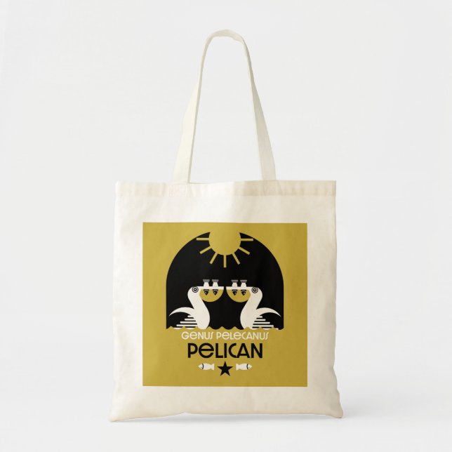 Bolso De Tela Genus Pelecanus Bird Art (Frente)