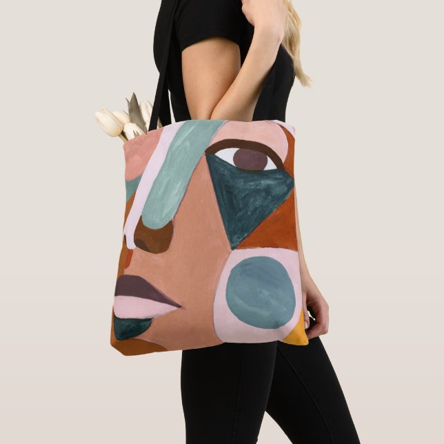 Bolso De Tela Geo Half Face (Detalle)