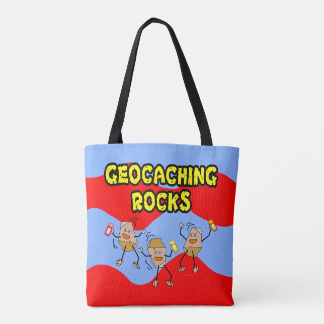 Bolso De Tela Geocaching Rocks (Reverso)
